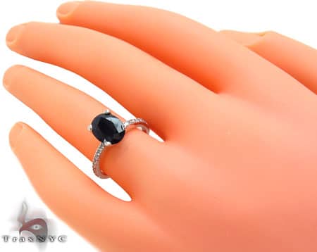 Ladies Black Sapphire Ring 19684 - Image 8