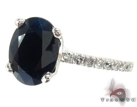 Ladies Black Sapphire Ring 19684 - Image 3