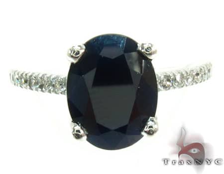 Ladies Black Sapphire Ring 19684 - Image 2