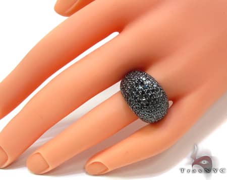 Ladies Black Diamond Ring 19686 - Image 9