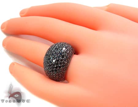 Ladies Black Diamond Ring 19686 - Image 8
