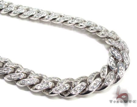 Diamond Miami Link Chain and Bracelet Set 19691 - Image 6