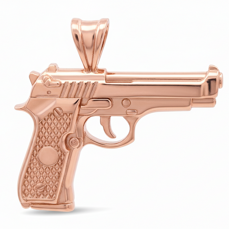14K Gold Pistol Pendant 71180