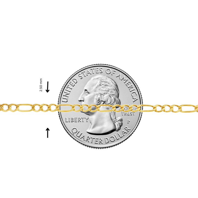 21K Gold Figaro Chain 2.5mm 71479