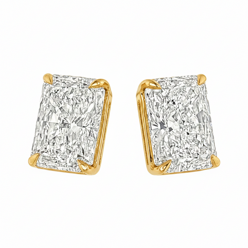 4 Ctw Radiant-Cut Diamond Studs (Lab) 71333