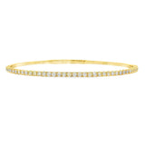 14K Gold Flexible Diamond Bangle Bracelet 69836