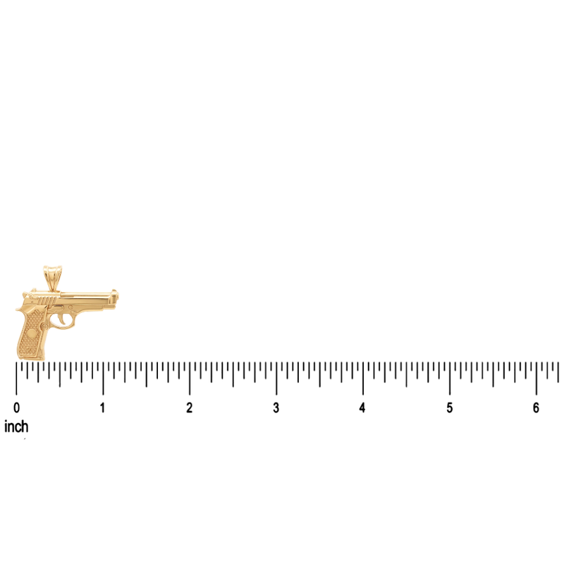 14K Gold Pistol Pendant 71180