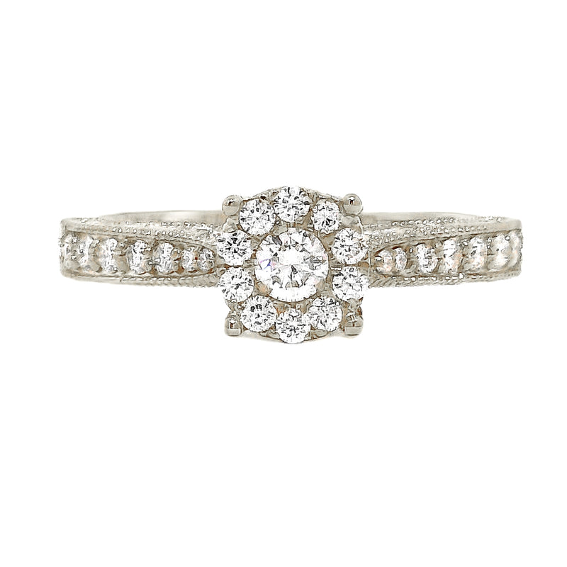 Floral Spark Diamond Engagement Ring 18191