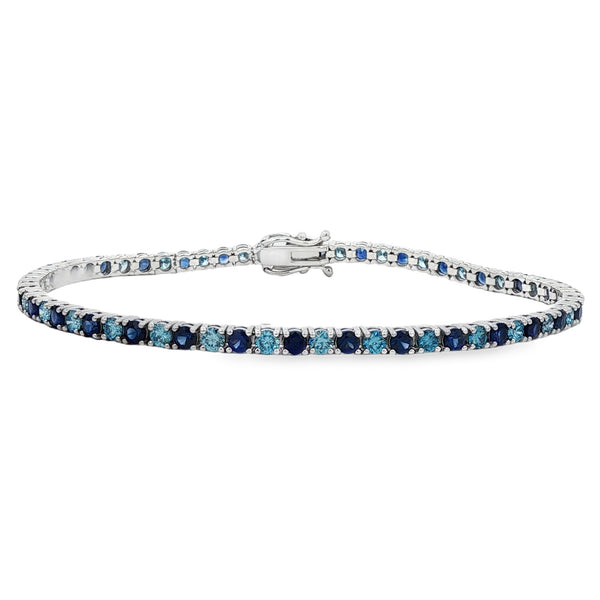 Midnight Sky Lab Diamond Tennis Bracelet | TraxNYC