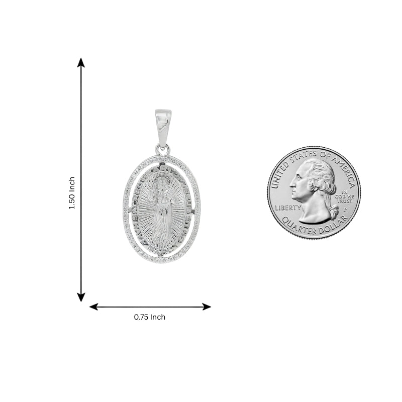 Prong Diamond Jesus Pendant 49506