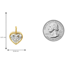 Heart Diamond Bezel Pendant 71018