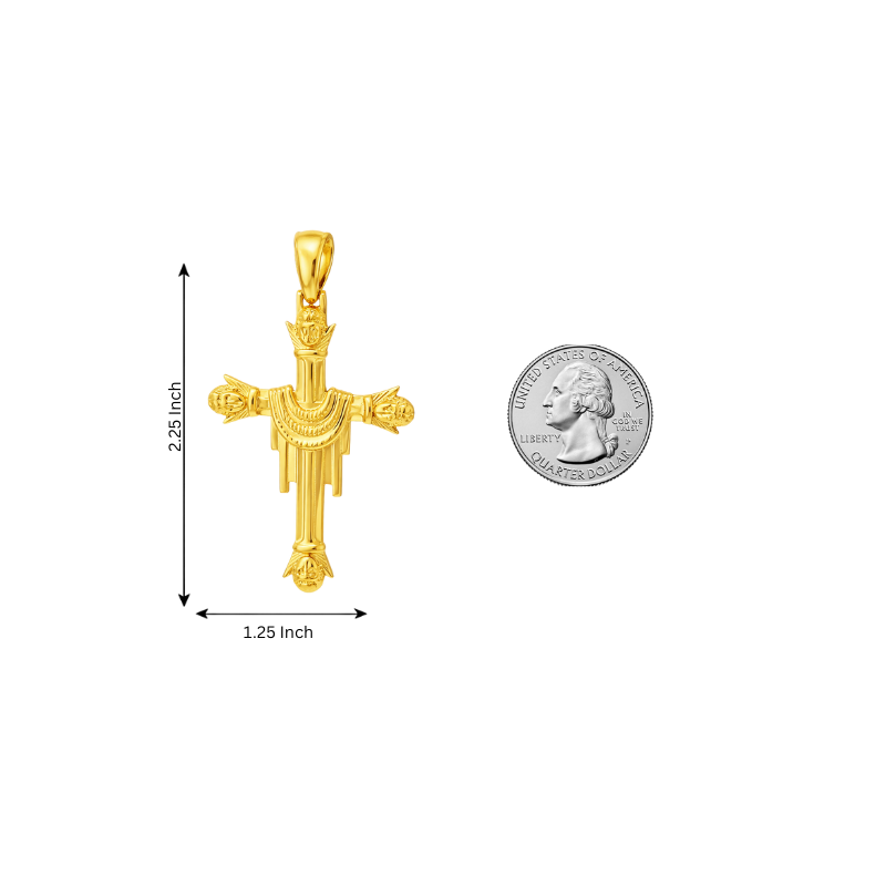 10K Gold Cross Crucifix 57088