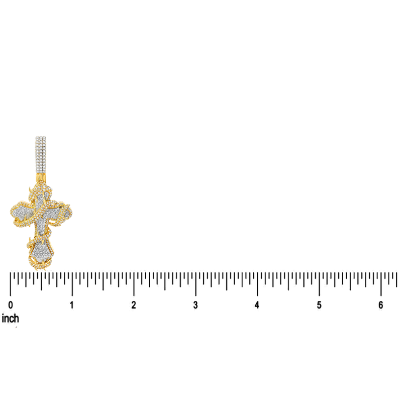 Large Thorned Fleur de Liscross Pendant 71315