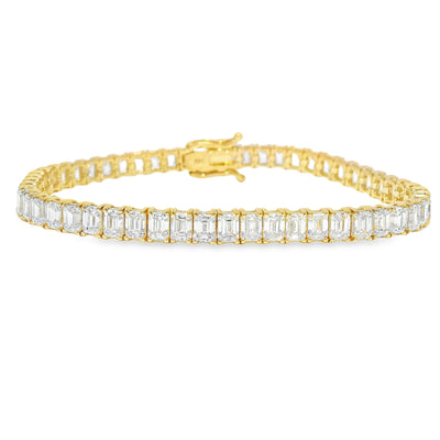 Emerald Diamond Tennis Bracelet 71037