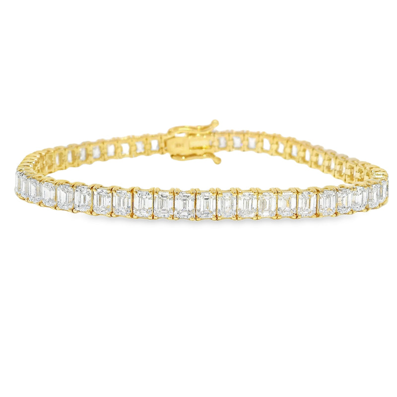 Emerald Diamond Tennis Bracelet 71037
