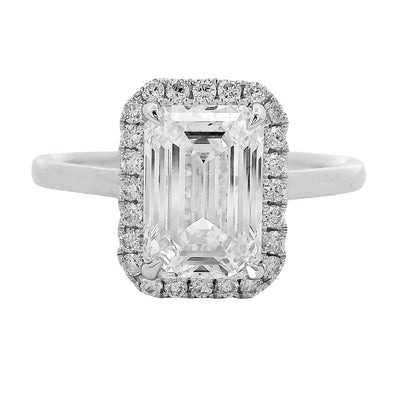 Emerald Diamond Engagement Ring 70952