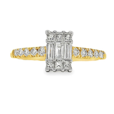 Baguette Diamond Engagement Ring 68622