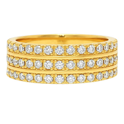 Three Row Wedding Band 18509
