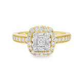 14K Gold Baguette Diamond Engagement Ring 68623