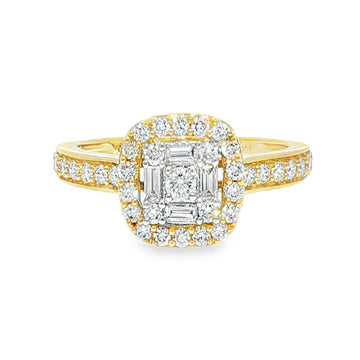 Baguette Diamond Engagement Ring in 14K gold