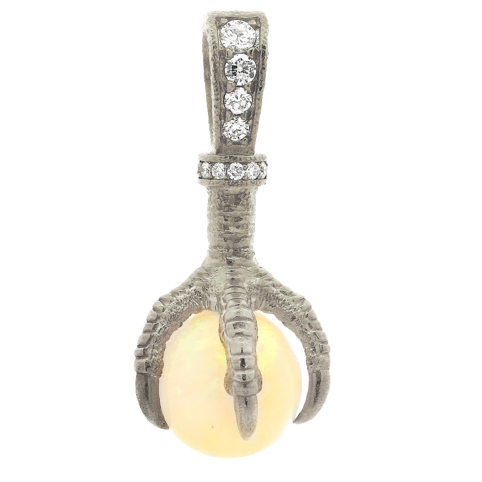 Silver Eagle Claw Opal Pendant 70967 | TraxNYC
