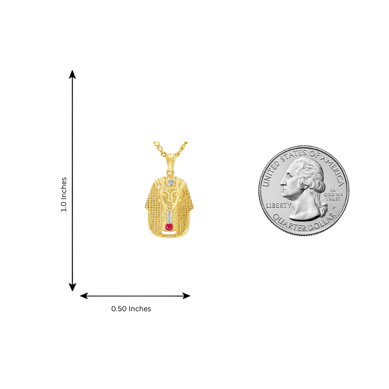 Small Pharaoh Pendant & Cuban Chain Set 56886