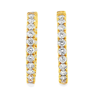 Diamond Hoops Earrings 71043