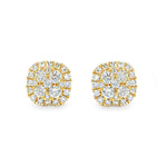 Cushion Cluster Diamond Earrings 71155