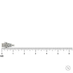 925 silver mini block Jesus pendant with blue diamond eyes on anchor chain necklace.