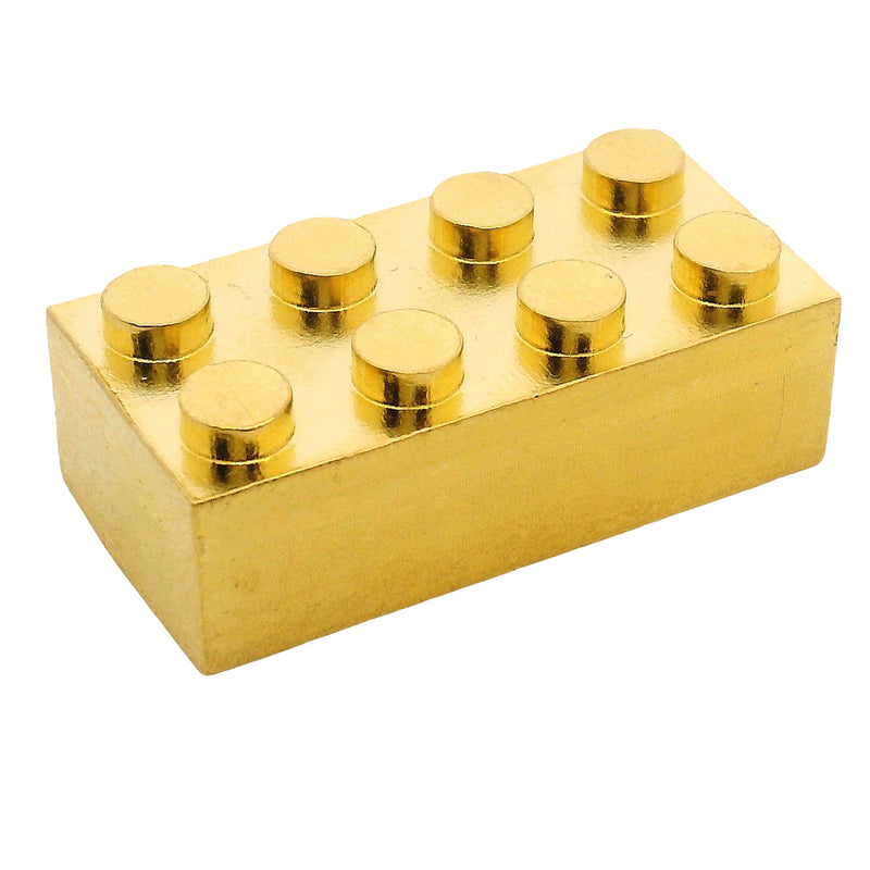 24K Gold Builder Block 8 Bit Rectangle 70906
