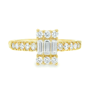 Baguette Diamond Engagement Ring in 14K gold