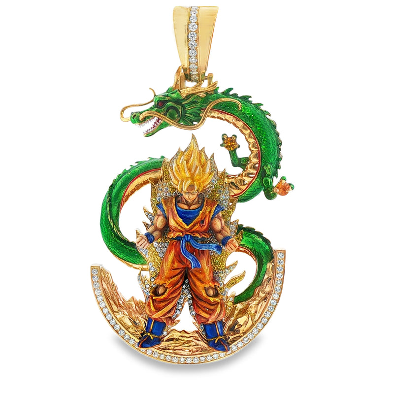 Super Saiyan Goku and And Dragon Shenron Pendant 71720