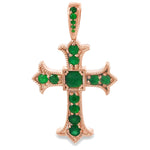 Imperial Emerald Cross Pendant Medium 71190