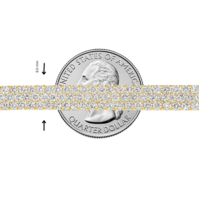Three Row Diamond Tennis Bracelet 71692