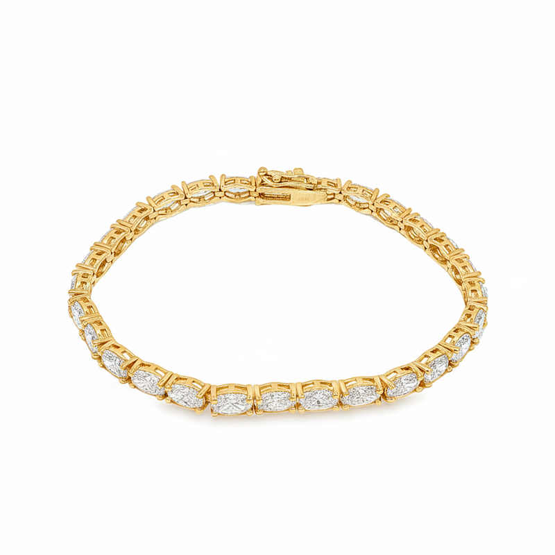 Oval Diamond Tennis Bracelet 71096 | TraxNYC