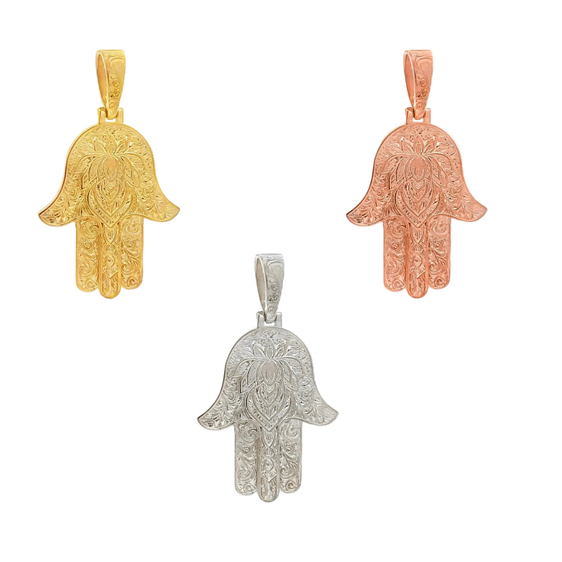 Gold Hamsa Pendant, view 8