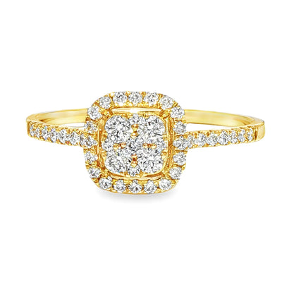 18K Gold Diamond Engagement Ring 67036
