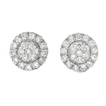 Round Diamond Cluster Earrings 70871