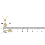 18K Gold Pear-Shaped Baguette Diamond Necklace 67308