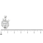 .925 Silver Diamond Lion Head Pendant 66464