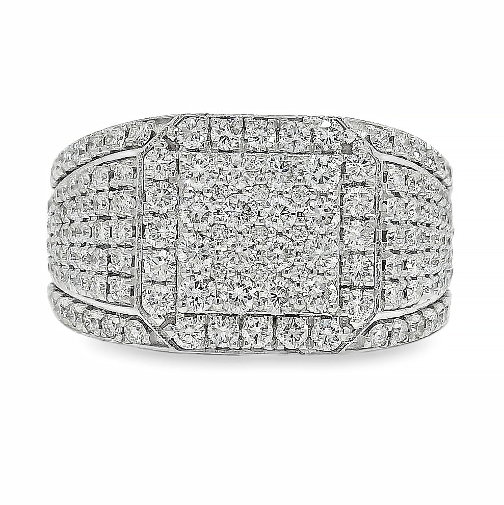 Silver Vault Lab Diamond Ring – 71149 | TraxNYC