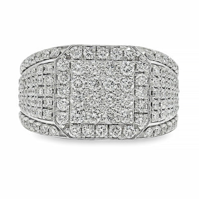 Silver Vault Lab Diamond Ring –