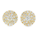 14K Gold Diamond Stud Earrings 64175