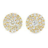 14K Gold Diamond Stud Earrings 64175