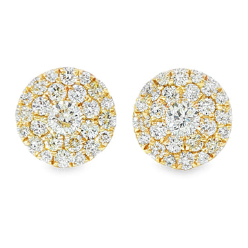 14K Gold Diamond Stud Earrings