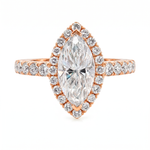 Marquise Halo Diamond Engagement Ring 43566