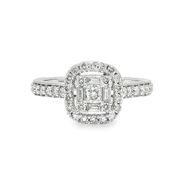 Baguette Diamond Engagement Ring 68623