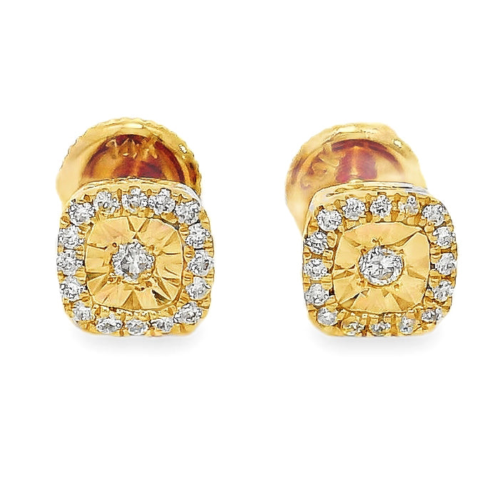 Classic Cushion Cut Diamond Earrings 64901 | TraxNYC