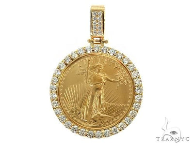 US Mint American Liberty 1oz Gold Coin With 18K Diamond Bezel 66063 - Image 1