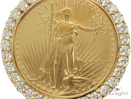 US Mint American Liberty 1oz Gold Coin With 18K Diamond Bezel, photo 5 of 8
